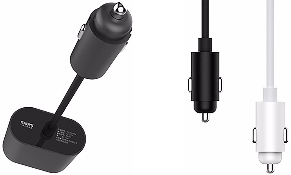 Картинка Адаптер RoidMi 1 to 2 charger adapter Black